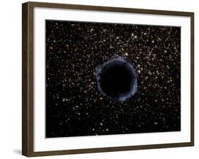 Artist's View of a Black Hole in a Globular Cluster-Stocktrek Images-Framed Photographic Print