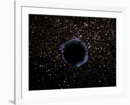 Artist's View of a Black Hole in a Globular Cluster-Stocktrek Images-Framed Photographic Print