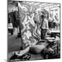 Artist Thomas Hart Benton Working on Painting "Rape of Persephone" in Studio Using Live Nude Model-Alfred Eisenstaedt-Mounted Premium Photographic Print