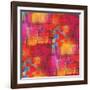 Artist Watercolor Yellow Red Purple Background,-maxim ibragimov-Framed Art Print