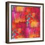 Artist Watercolor Yellow Red Purple Background,-maxim ibragimov-Framed Art Print