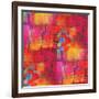 Artist Watercolor Yellow Red Purple Background,-maxim ibragimov-Framed Art Print