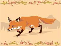 Fox in a Decorative Composition-Artistan-Art Print