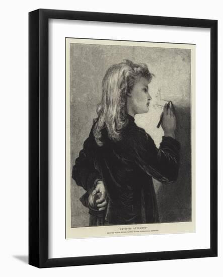 Artistic Attempts-Karl Wilhelm Friedrich Bauerle-Framed Giclee Print