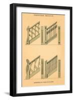 Artistic Carpentry, Stair Rails-null-Framed Art Print