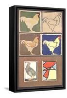 Artistic Chickens-null-Framed Stretched Canvas