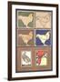 Artistic Chickens-null-Framed Art Print