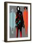 Artistic Fashion Colorful Illustration with Stripes-Alina Shakhovets-Framed Art Print