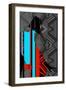 Artistic Fashion Colorful Illustration with Stripes-Alina Shakhovets-Framed Art Print
