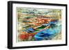 Artistic Picture In Painting Style - Boats In Naples Port-Maugli-l-Framed Art Print