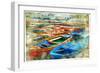 Artistic Picture In Painting Style - Boats In Naples Port-Maugli-l-Framed Art Print