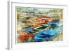 Artistic Picture In Painting Style - Boats In Naples Port-Maugli-l-Framed Art Print