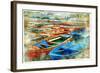 Artistic Picture In Painting Style - Boats In Naples Port-Maugli-l-Framed Art Print