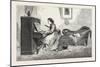 Artistic Recreation., Piano, Playing, Female, Woman, Interior, Cat, Room, 1876, Uk-null-Mounted Giclee Print