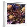 Artistic Representation of the Immune System's Reaction to Bacteria Invading the Tissues-null-Framed Art Print