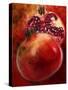 Artistic Still Life with Whole and Half Pomegranate-Dieter Heinemann-Stretched Canvas