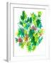 Artistic Watercolor Flowers. Tropical Elements.-rosapompelmo-Framed Art Print