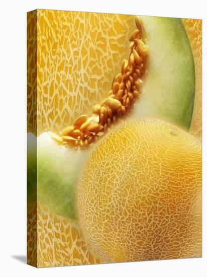 Artistically Arranged Still Life with Galia Melons-Dieter Heinemann-Stretched Canvas