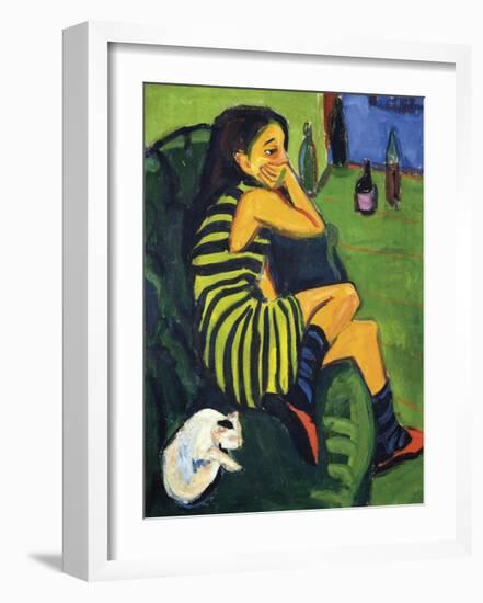 Artistin Marcella, 1910-Ernst Ludwig Kirchner-Framed Premium Giclee Print