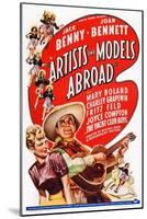 Artists and Models Abroad, Joan Bennett, Jack Benny, 1938-null-Mounted Art Print