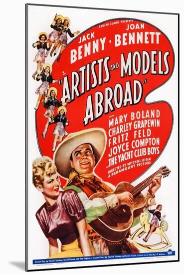 Artists and Models Abroad, Joan Bennett, Jack Benny, 1938-null-Mounted Art Print