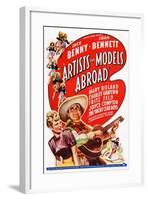 Artists and Models Abroad, Joan Bennett, Jack Benny, 1938-null-Framed Art Print