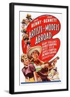 Artists and Models Abroad, Joan Bennett, Jack Benny, 1938-null-Framed Art Print