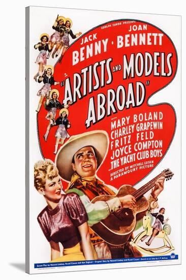 Artists and Models Abroad, Joan Bennett, Jack Benny, 1938-null-Stretched Canvas