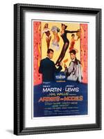 Artists and Models, from Left: Dean Martin, Shirley Maclaine, Jerry Lewis, 1955-null-Framed Art Print