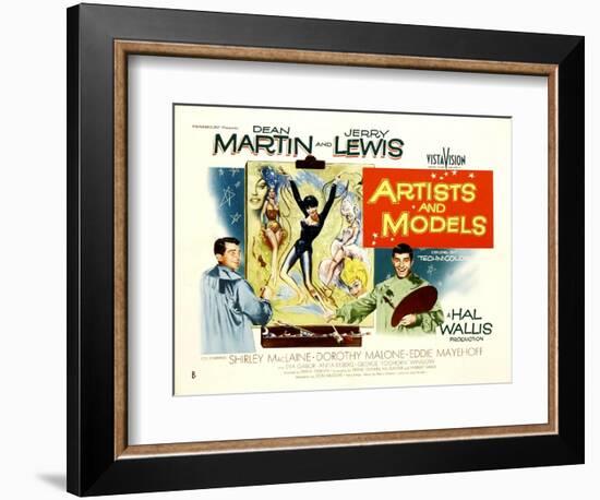 Artists and Models, UK Movie Poster, 1955-null-Framed Art Print