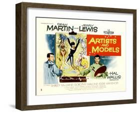 Artists and Models, UK Movie Poster, 1955-null-Framed Art Print