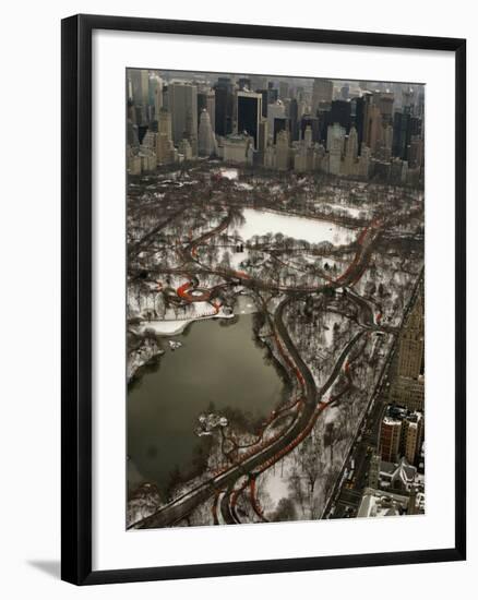 Artists Christo and Jeanne-Claude's the Gates Wind Their Way Through Central Park in New York-null-Framed Photographic Print