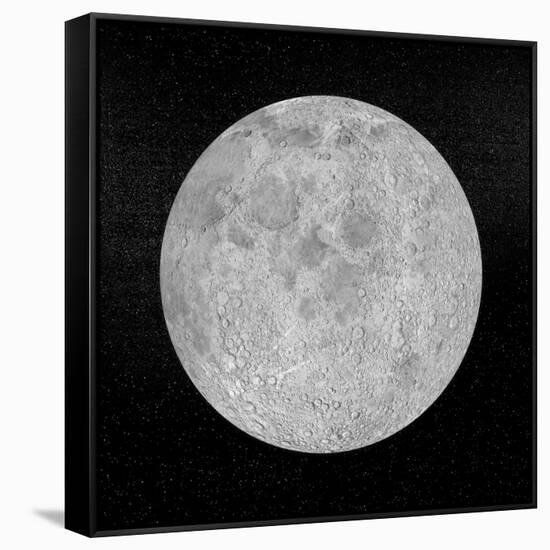 Artists Concept of a Full Moon in the Universe at Night-null-Framed Stretched Canvas