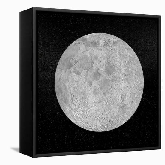 Artists Concept of a Full Moon in the Universe at Night-null-Framed Stretched Canvas