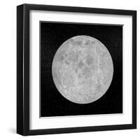 Artists Concept of a Full Moon in the Universe at Night-null-Framed Art Print