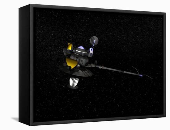 Artists Concept of the Galileo Spacecraft in Orbit-null-Framed Stretched Canvas