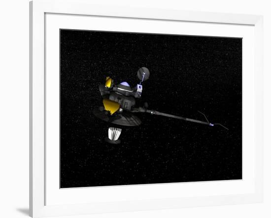 Artists Concept of the Galileo Spacecraft in Orbit-null-Framed Art Print