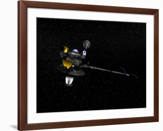 Artists Concept of the Galileo Spacecraft in Orbit-null-Framed Art Print