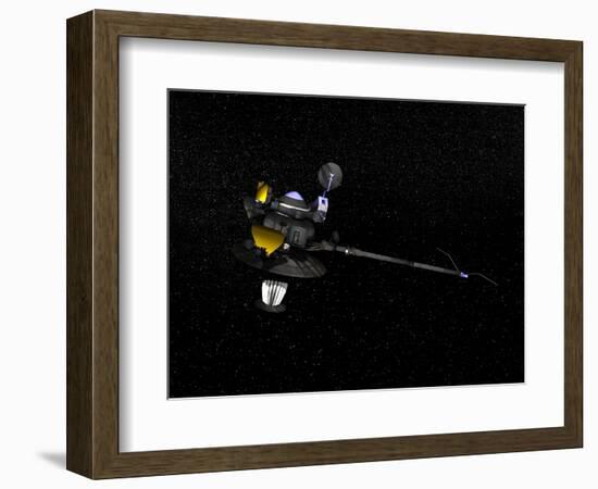 Artists Concept of the Galileo Spacecraft in Orbit-null-Framed Art Print