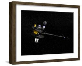 Artists Concept of the Galileo Spacecraft in Orbit-null-Framed Art Print