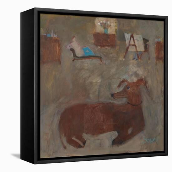 Artists Dog, 2011-Susan Bower-Framed Stretched Canvas