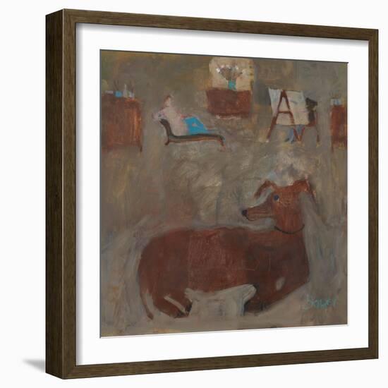 Artists Dog, 2011-Susan Bower-Framed Giclee Print