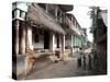 Artists Houses with Thatched Roofs in Main Street of Artists' Village, Raghurajpur, Orissa, Inda-Annie Owen-Stretched Canvas