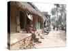 Artists Houses with Thatched Roofs in Main Street of Artists' Village, Raghurajpur, Orissa, Inda-Annie Owen-Stretched Canvas