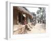 Artists Houses with Thatched Roofs in Main Street of Artists' Village, Raghurajpur, Orissa, Inda-Annie Owen-Framed Photographic Print