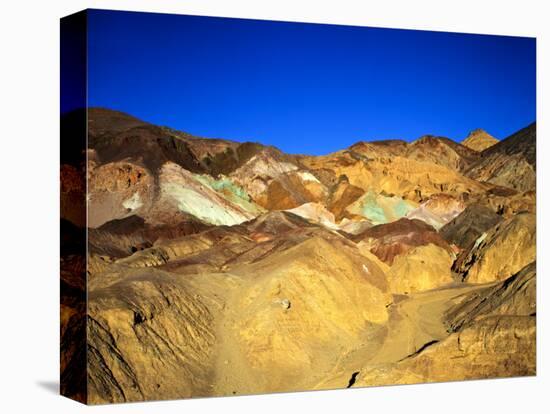 Artists Palatte a Rainbow of Colors at Edge of Black Mountains, Death Valley National Park, CA-Bernard Friel-Stretched Canvas