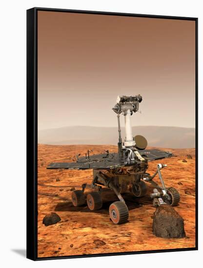 Artists Rendition of Mars Rover-Stocktrek Images-Framed Stretched Canvas