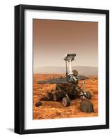 Artists Rendition of Mars Rover-Stocktrek Images-Framed Premium Photographic Print