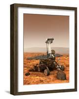 Artists Rendition of Mars Rover-Stocktrek Images-Framed Photographic Print