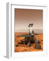 Artists Rendition of Mars Rover-Stocktrek Images-Framed Photographic Print